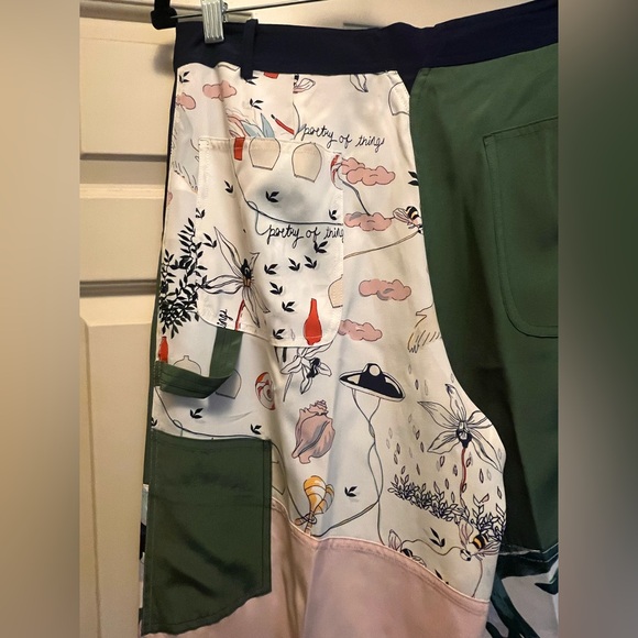 💝✨New Luxurious Tory Burch Colorful Patchwork Cargo Painter Pants size 4 🤠 👩‍🌾 - Picture 8 of 16